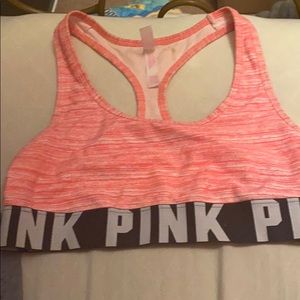 Pink sports bra like new worn once